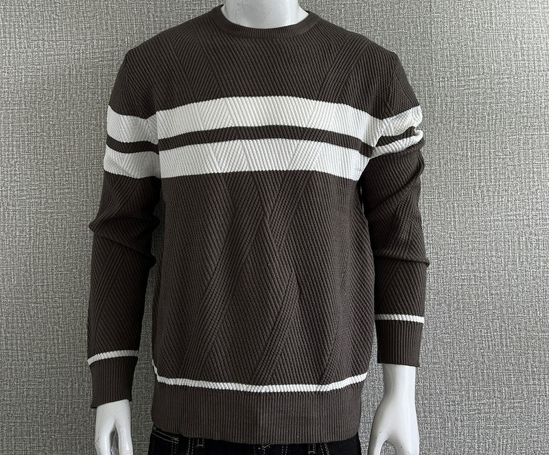 Kampsun Meeste Pullover Puuvillased triibulised kampsunid Patchwork pikkade varrukatega soojad kampsunid vabaaja mood kampsun Pull Homme meeste rõivad
