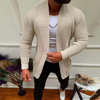 Πουλόβερ Ζακέτα Ανδρικό πουκάμισο με V λαιμόκοψη φθινόπωρο Χειμερινό μακρυμάνικο ανδρικό πουλόβερ Πλεκτή ζακέτα Pull Homme Top Loose ανδρικό παλτό