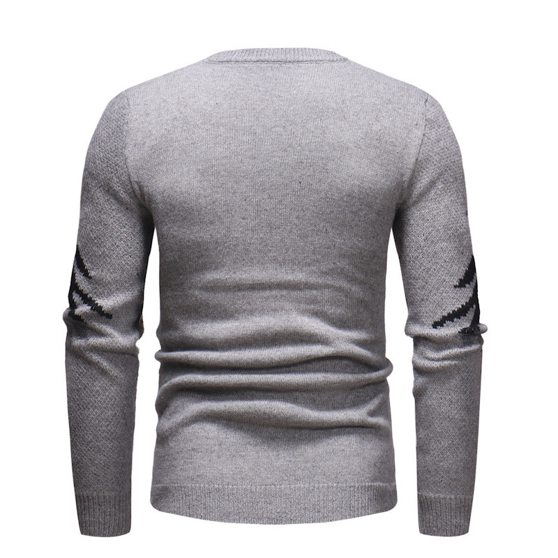 Ανδρικό πουλόβερ με βαμβακερό λαιμόκοψη λεπτή εφαρμογή μακρυμάνικο Animal Φθινοπωρινό χειμώνα Ζεστά ρούχα τέλειας ποιότητας Πλεκτά casual μάλλινο πουλόβερ