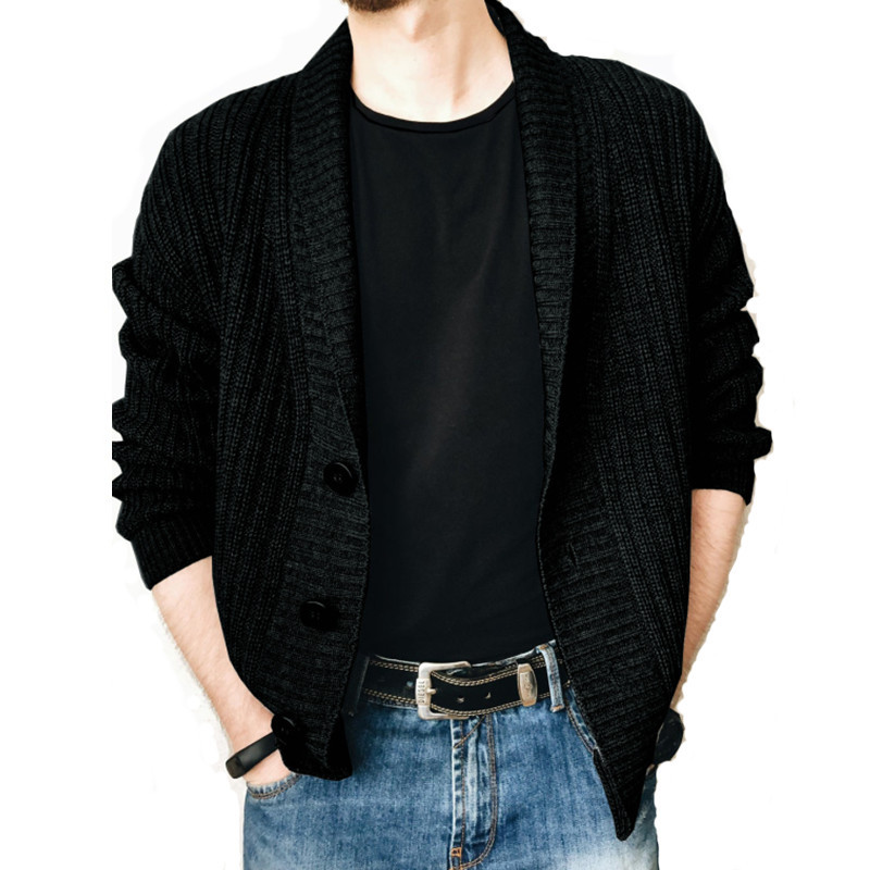 Ανδρική ανοιξιάτικη και φθινοπωρινή casual ζακέτα πουλόβερ πλεκτό μπουφάν Slim Fit Polo Comfortable 7 χρώματα Διαθέσιμα Λεπτά ανδρικά ρούχα