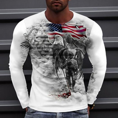 Νέο φθινόπωρο για ανδρικό μπλουζάκι 3D print Scorpion T-shirt Βαμβακερά ρούχα Μακρυμάνικα Streetwear Vintage Μπλουζάκια Ανδρικά ρούχα