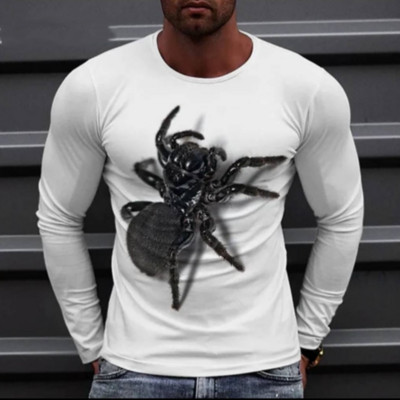Νέο φθινόπωρο για ανδρικό μπλουζάκι 3D print Scorpion T-shirt Βαμβακερά ρούχα Μακρυμάνικα Streetwear Vintage Μπλουζάκια Ανδρικά ρούχα