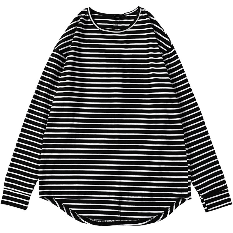 Muške majice dugih rukava Proljeće Jesen Prugasta muška majica Unisex Majice Muška vanjska odjeća Raznobojna ležerna Ins Ulzzang Opuštena Osnovna Trendy