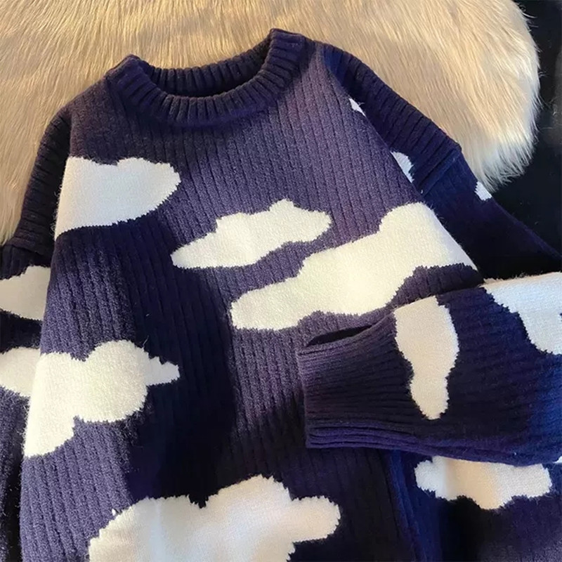 Muškarci Zimski pulover Meki pleteni šareni uzorci Jesenska dukserica Pulover Oblak Udobna zimska dukserica Pletena odjeća E170