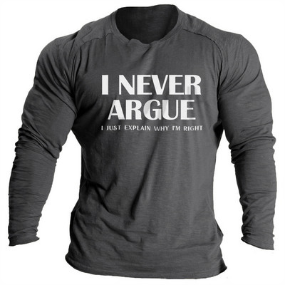 Vintage μπλουζάκια για ανδρικά πουκάμισα 3d γράμματα γραφικά ρούχα Βαμβακερά O λαιμόκοψη μακρυμάνικα μπλουζάκια Streetwear Ανδρικά μπλουζάκια μπλουζάκια