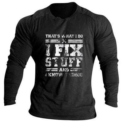 Vintage μπλουζάκια για ανδρικά πουκάμισα 3d γράμματα γραφικά ρούχα Βαμβακερά O λαιμόκοψη μακρυμάνικα μπλουζάκια Streetwear Ανδρικά μπλουζάκια μπλουζάκια