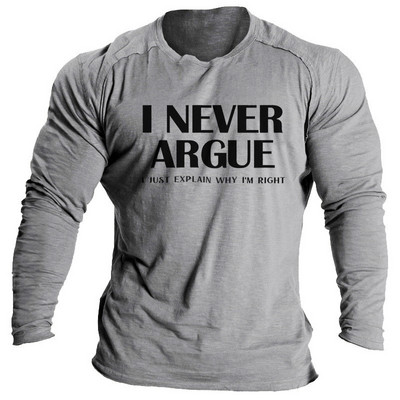 Vintage μπλουζάκια για ανδρικά πουκάμισα 3d γράμματα γραφικά ρούχα Βαμβακερά O λαιμόκοψη μακρυμάνικα μπλουζάκια Streetwear Ανδρικά μπλουζάκια μπλουζάκια