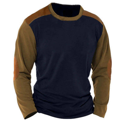 Vintage Colorblock Μπλουζάκια Ανδρικά Μακρυμάνικα Μπλουζάκια Τρισδιάστατα Ρούχα Υπερμεγέθη Streetwear Καθημερινή Casual Ένδυση Ανδρικά μπλουζάκια μπλουζάκια 5xl