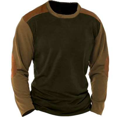 Vintage Colorblock Μπλουζάκια Ανδρικά Μακρυμάνικα Μπλουζάκια Τρισδιάστατα Ρούχα Υπερμεγέθη Streetwear Καθημερινή Casual Ένδυση Ανδρικά μπλουζάκια μπλουζάκια 5xl