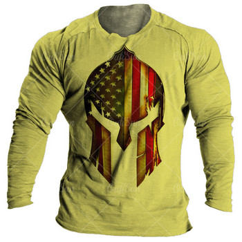 Vintage Spartans T-shirt για ανδρικά μπλουζάκια Γραφικό 3d πουκάμισο Tees O λαιμός Oversized ένδυση 5xl T-shirt Streetwear Ανδρικά βαμβακερά ρούχα