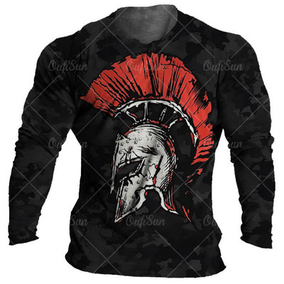 Vintage Spartans majica za muške majice s grafikom 3d majica s O izrezom Prevelika odjeća 5xl majica s kratkim rukavima Ulična muška pamučna odjeća