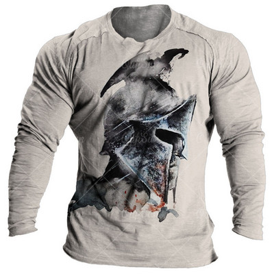 Vintage Spartans majica za muške majice s grafikom 3d majica s O izrezom Prevelika odjeća 5xl majica s kratkim rukavima Ulična muška pamučna odjeća