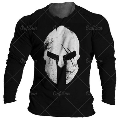 Vintage Spartans majica za muške majice s grafikom 3d majica s O izrezom Prevelika odjeća 5xl majica s kratkim rukavima Ulična muška pamučna odjeća