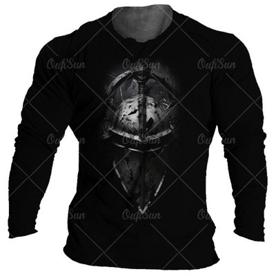 Vintage Spartans majica za muške majice s grafikom 3d majica s O izrezom Prevelika odjeća 5xl majica s kratkim rukavima Ulična muška pamučna odjeća