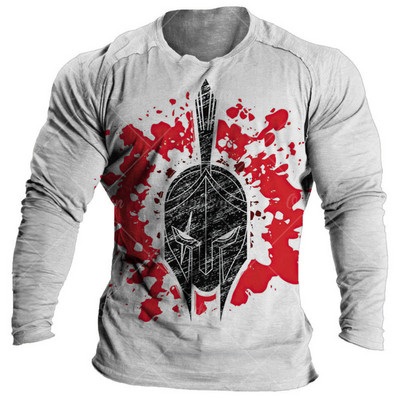 Vintage Spartans majica za muške majice s grafikom 3d majica s O izrezom Prevelika odjeća 5xl majica s kratkim rukavima Ulična muška pamučna odjeća