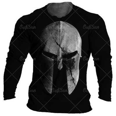 Vintage Spartans majica za muške majice s grafikom 3d majica s O izrezom Prevelika odjeća 5xl majica s kratkim rukavima Ulična muška pamučna odjeća