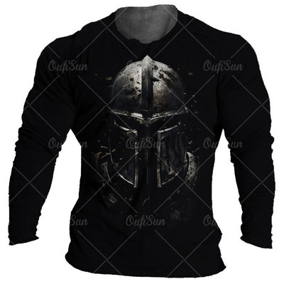 Vintage Spartans majica za muške majice s grafikom 3d majica s O izrezom Prevelika odjeća 5xl majica s kratkim rukavima Ulična muška pamučna odjeća