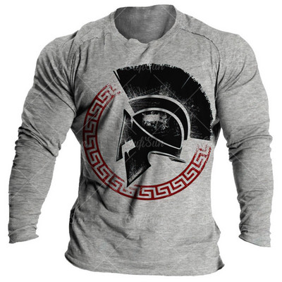 Vintage Spartans majica za muške majice s grafikom 3d majica s O izrezom Prevelika odjeća 5xl majica s kratkim rukavima Ulična muška pamučna odjeća