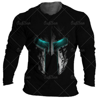 Vintage Spartans majica za muške majice s grafikom 3d majica s O izrezom Prevelika odjeća 5xl majica s kratkim rukavima Ulična muška pamučna odjeća