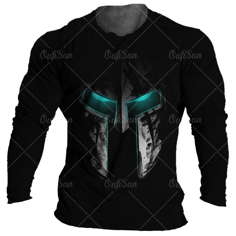 Vintage Spartans majica za muške majice s grafikom 3d majica s O izrezom Prevelika odjeća 5xl majica s kratkim rukavima Ulična muška pamučna odjeća