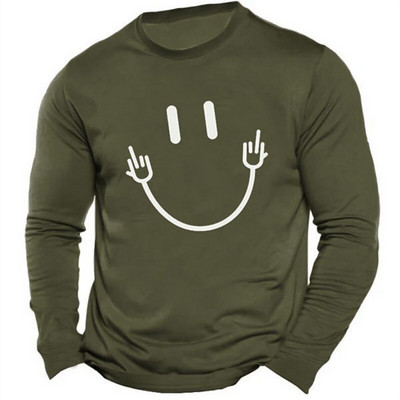 Uued vabaaja särgid meestele T-särgid 3D graafilise trükiga Retro T-särgid Meeste pikkade varrukatega topid Meeste tänavarõivad Eriti suures suuruses riided