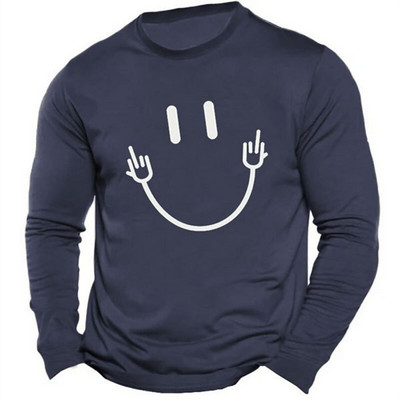 Uued vabaaja särgid meestele T-särgid 3D graafilise trükiga Retro T-särgid Meeste pikkade varrukatega topid Meeste tänavarõivad Eriti suures suuruses riided