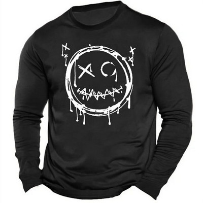 Uued vabaaja särgid meestele T-särgid 3D graafilise trükiga Retro T-särgid Meeste pikkade varrukatega topid Meeste tänavarõivad Eriti suures suuruses riided