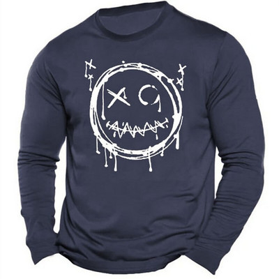 Uued vabaaja särgid meestele T-särgid 3D graafilise trükiga Retro T-särgid Meeste pikkade varrukatega topid Meeste tänavarõivad Eriti suures suuruses riided