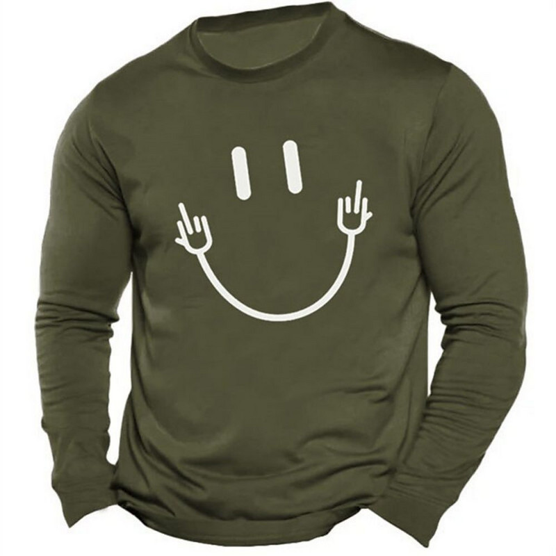 Uued vabaaja särgid meestele T-särgid 3D graafilise trükiga Retro T-särgid Meeste pikkade varrukatega topid Meeste tänavarõivad Eriti suures suuruses riided