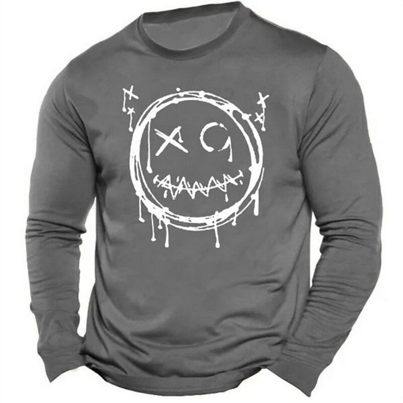 Uued vabaaja särgid meestele T-särgid 3D graafilise trükiga Retro T-särgid Meeste pikkade varrukatega topid Meeste tänavarõivad Eriti suures suuruses riided