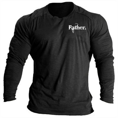 Βαμβακερό vintage ανδρικό μπλουζάκι μακρυμάνικο γράμμα με γραφικά τοπ γραφικό μπλουζάκι φθινοπωρινό casual oversized ρούχα για ανδρικό μπλουζάκι