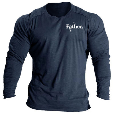 Βαμβακερό vintage ανδρικό μπλουζάκι μακρυμάνικο γράμμα με γραφικά τοπ γραφικό μπλουζάκι φθινοπωρινό casual oversized ρούχα για ανδρικό μπλουζάκι