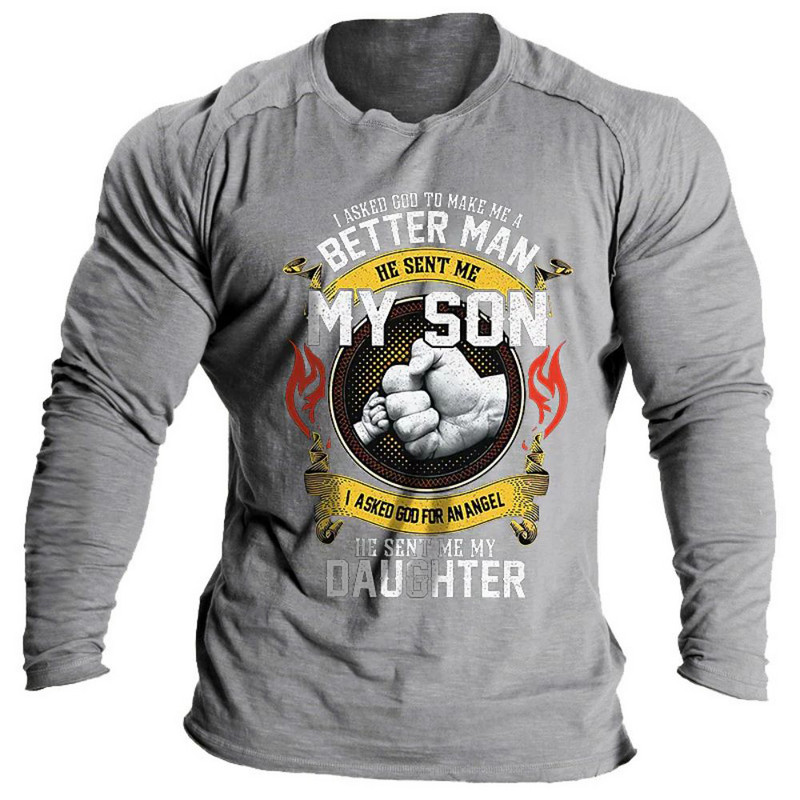 Βαμβακερό vintage ανδρικό μπλουζάκι μακρυμάνικο γράμμα με γραφικά τοπ γραφικό μπλουζάκι φθινοπωρινό casual oversized ρούχα για ανδρικό μπλουζάκι