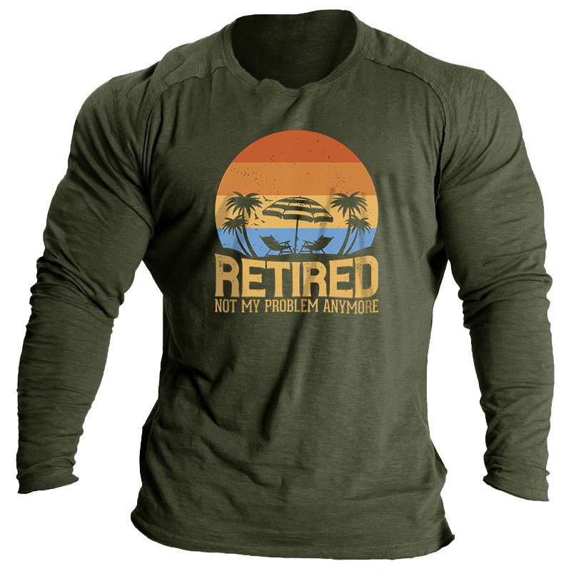 2023. aasta meeste T-särgid, pikkade varrukatega topid, kookospähkli graafilised rõivad, kaelus, suured topid Tänavarõivad Meeste kevadrõivad, uued meeste t-särgid