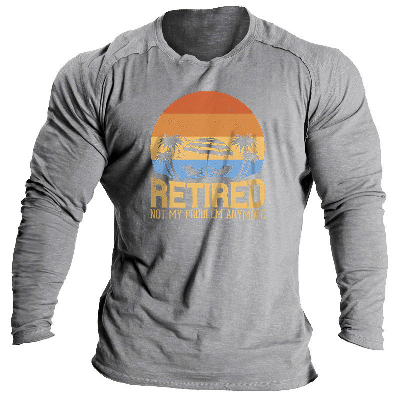 2023. aasta meeste T-särgid, pikkade varrukatega topid, kookospähkli graafilised rõivad, kaelus, suured topid Tänavarõivad Meeste kevadrõivad, uued meeste t-särgid