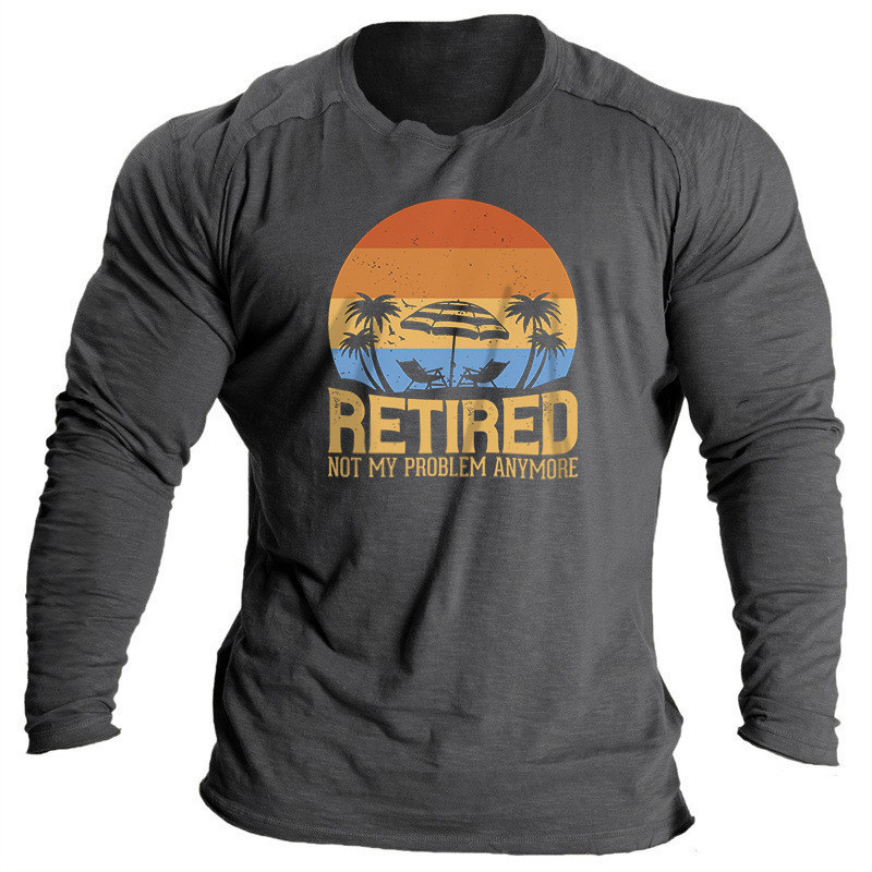 2023. aasta meeste T-särgid, pikkade varrukatega topid, kookospähkli graafilised rõivad, kaelus, suured topid Tänavarõivad Meeste kevadrõivad, uued meeste t-särgid