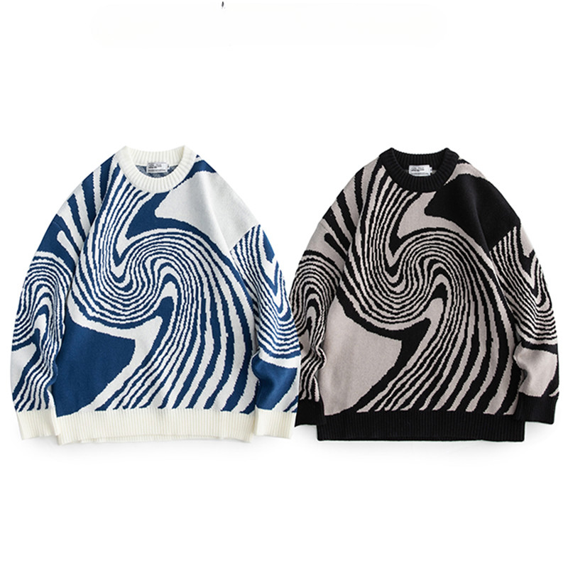 Pulover tricotat vintage Harajuku pentru bărbați 2023 Pulovere pentru bărbați de modă coreeană Pulovere de designer de streetwear japoneze pentru bărbați