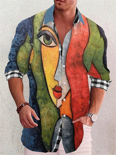 Cămașă casual pentru bărbați la modă Avatar pentru femei Imprimare HD Material moale și sănătos 2023 Nou primăvară, vară, mărime mare