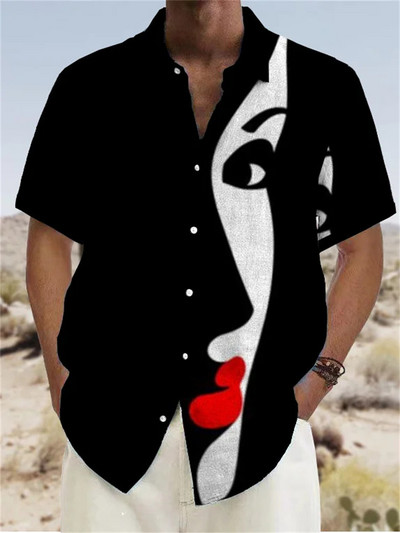 Cămașă casual pentru bărbați la modă Avatar pentru femei Imprimare HD Material moale și sănătos 2023 Nou primăvară, vară, mărime mare