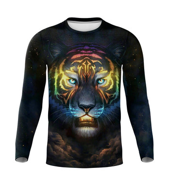 2021 νέο 3d μακρυμάνικο πουκάμισο cool λιοντάρι casual ανδρικό μακρυμάνικο πουκάμισο αστεία στάμπα τίγρης πανκ πουκάμισο λύκου ρούχα προπόνησης