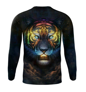 2021 νέο 3d μακρυμάνικο πουκάμισο cool λιοντάρι casual ανδρικό μακρυμάνικο πουκάμισο αστεία στάμπα τίγρης πανκ πουκάμισο λύκου ρούχα προπόνησης
