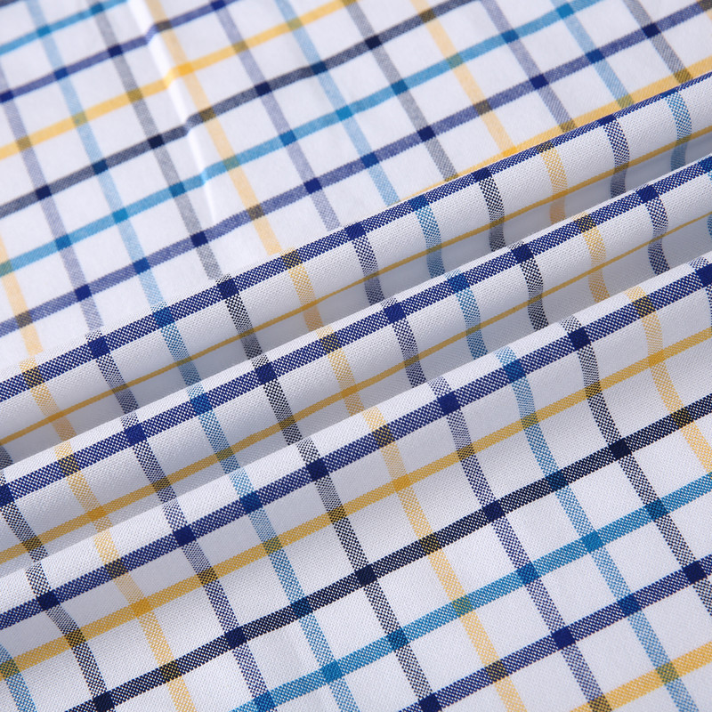 Meeste 100% puuvillased pikkade varrukatega ruudulised ruudulised särgid, üheainsa plaastriga tasku Standardse sobivusega nööbiga triibuline vabaaja Oxfordi särk