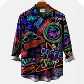 Uus meeste pikkade varrukatega särk Sügisnööbiga äriline vabaajarõivastega meeste retrovärvsärk meestele T-särk Streetwear pluus