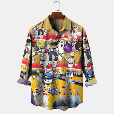 Uus meeste pikkade varrukatega särk Sügisnööbiga äriline vabaajarõivastega meeste retrovärvsärk meestele T-särk Streetwear pluus