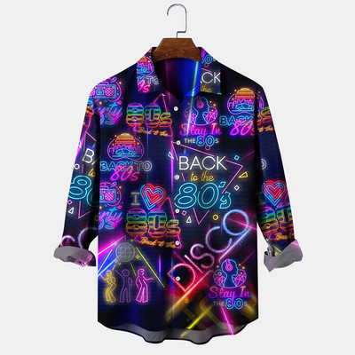 Uus meeste pikkade varrukatega särk Sügisnööbiga äriline vabaajarõivastega meeste retrovärvsärk meestele T-särk Streetwear pluus