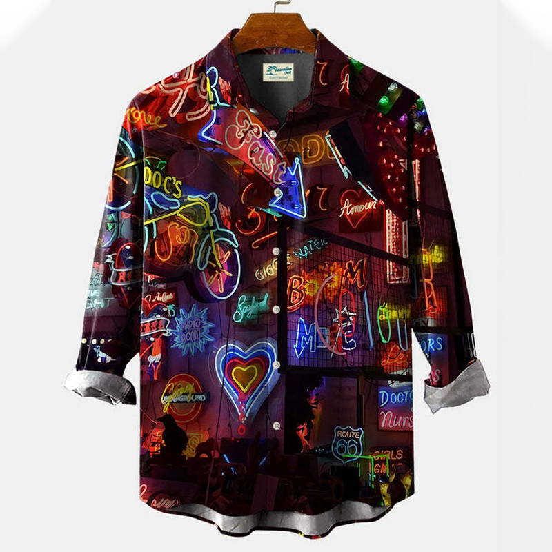 Uus meeste pikkade varrukatega särk Sügisnööbiga äriline vabaajarõivastega meeste retrovärvsärk meestele T-särk Streetwear pluus