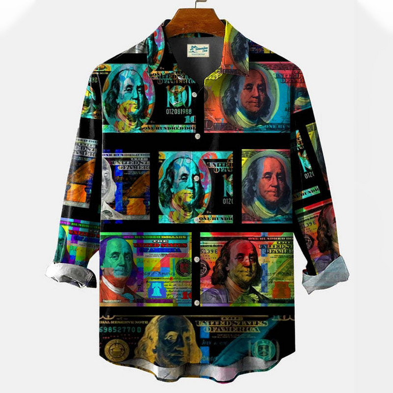 Uus meeste pikkade varrukatega särk Sügisnööbiga äriline vabaajarõivastega meeste retrovärvsärk meestele T-särk Streetwear pluus