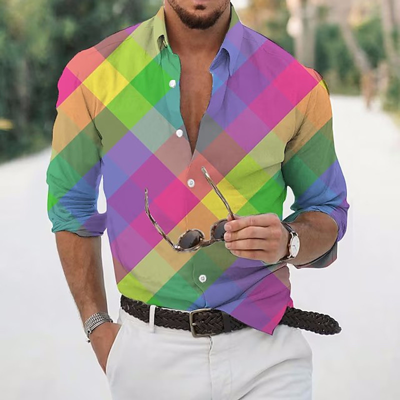 Uued luksuslikud meeste särgid, lahtikäiva kraega särk vabaaja lilleprintidega 2023 pikkade varrukatega topid Meeste riided Klubi peokardigan