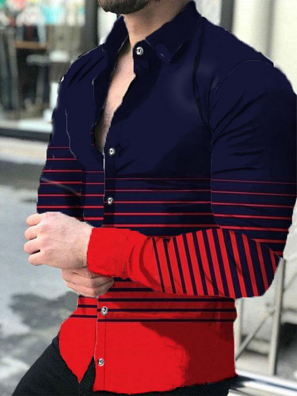 Ανδρικό μακρυμάνικο πουκάμισο με νέο γιακά μόδας Slim, μη σιδερένιο πουκάμισο εργασίας Ανδρικό πουκάμισο με κουμπιά επάνω Ανδρικό πουκάμισο λουλουδιών XS-8XL