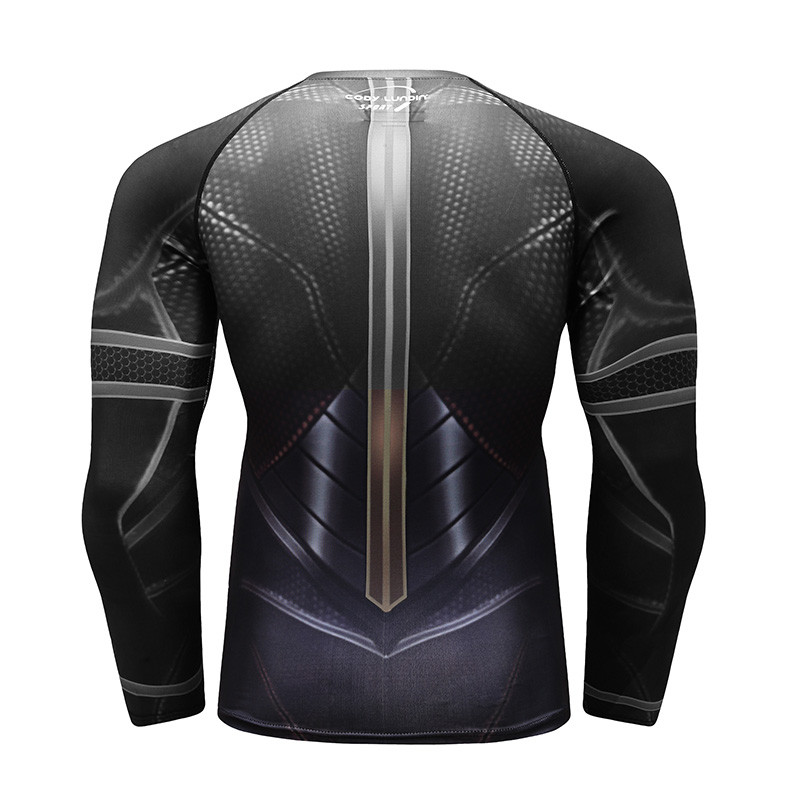 Υψηλής ποιότητας Dragon 3d Printing Cool BJJ Rashguard Compression Skinny μακρυμάνικο πουκάμισα που απομακρύνουν την υγρασία Μυώδεις ανδρικές μπλούζες